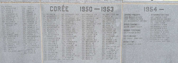 List of Canadian soldiers who fell in combat in the Korean and Afghanistan war